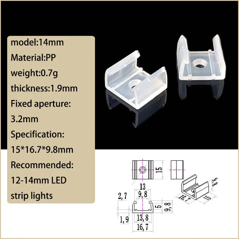 clips montage ruban led transparents vis moderne pack 50 clips fixations led