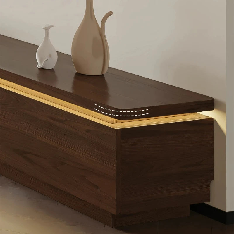 meuble bas tv moderne bois rangement 200cm largeur minimaliste déco