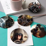 coasters multicolores assassin's creed personnages réalistes table hygiène bois écofriendly moderne domestique