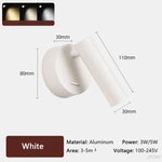 Lampe lecture rotative moderne argent blanc bronze noir texture métallique fixée mur éclairage intérieur