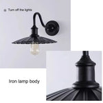 lampe murale extérieure vintage noir cuivre plissée industrielle E27 220V 110V 90260V