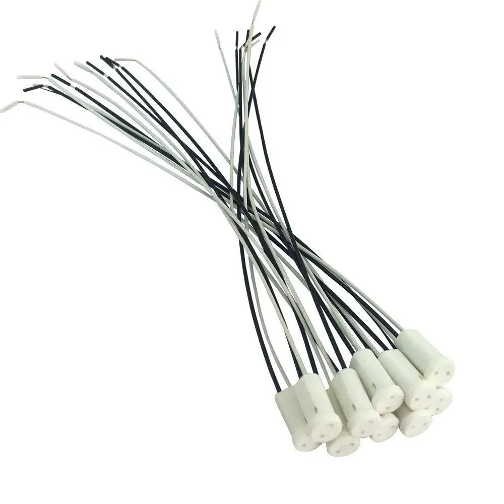 supports lampe led g4 50cm blanc noir résistants hautes températures 250 degrés 1248v industriels