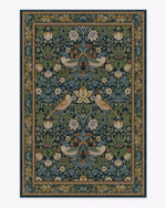 tapis floral oiseaux vert beige bleu rose classique salon chambre salle bainextérieur commercialisation 80x120cm