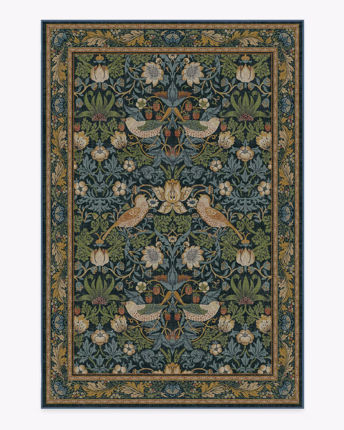 tapis floral oiseaux vert beige bleu rose classique salon chambre salle bainextérieur commercialisation 80x120cm