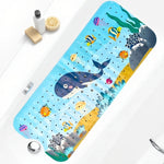 tapis baignoire enfant thème marin poissons coraux bulles ventouses salle bain sécurité antidérapant
