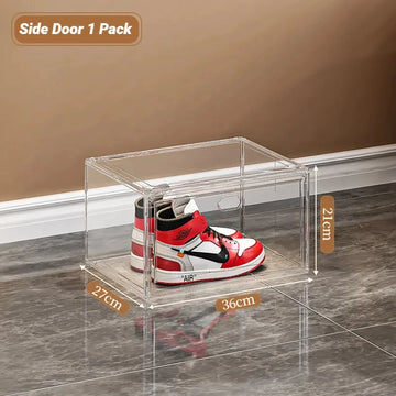 boîtes rangement chaussures transparentes pliables modernes respectueux environnement
