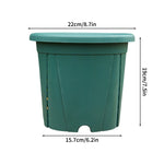 pots racines plastique moderne vertclair beige bleufoncé rayures grille drainage support hydroponie plantes