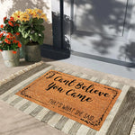 tapis d'entrée marron clair motif floral antidérapant résistant intempéries porte sol