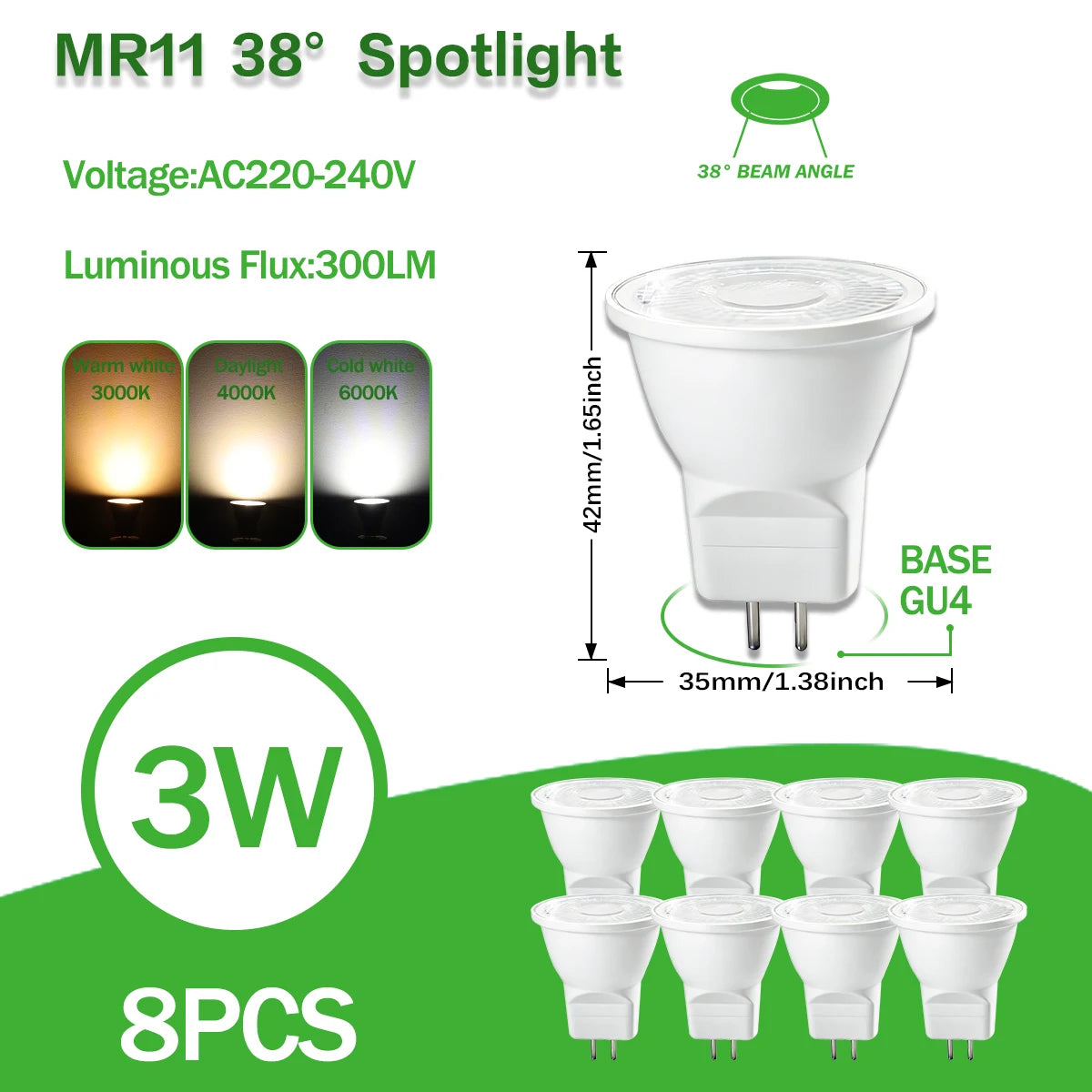 lot ampoules led spot gu11 gu4 blanc éclairage intérieur moderne maison