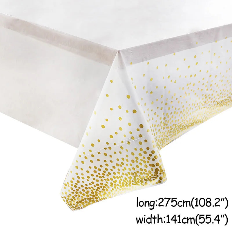 vaisselle jetable fête anniversaire étoiles dorées assiettes gobelets serviettes nappe