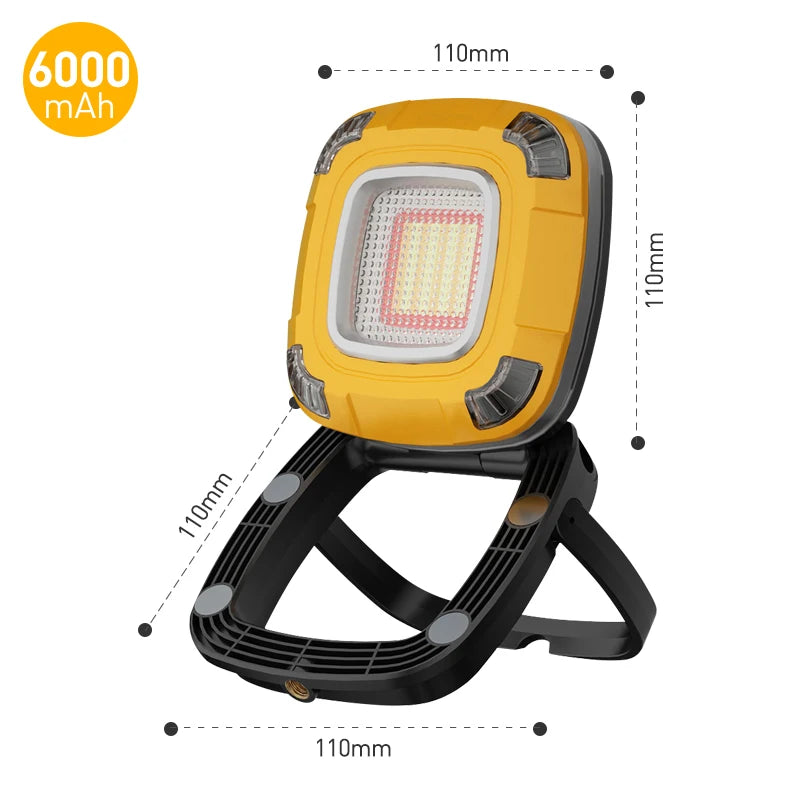 lampe multifonctionnelle rechargeable camping pêche randonnée éclairage urgence ipx5 led cob