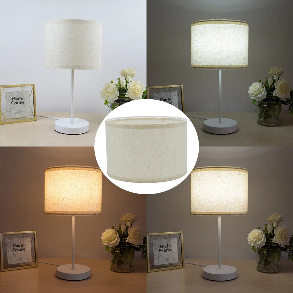 abat jour tissu lin beige clair classique suspension contemporain maison salonhôtel 40x24cm