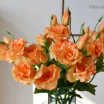 bouquet fleurs artificielles violet blanc rose orange décoration intérieure moderne minimaliste