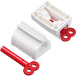 distributeur dentifrice blanc verrouillage bouchon teinture cheveux organisateur moderne porte crevette