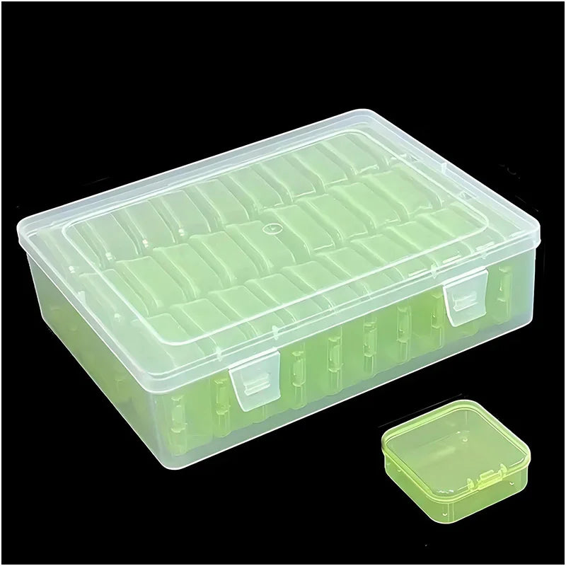 boîte rangement transparente 15 compartiments pratique réutilisable modulaire bijoux articles divers plastique respectueux environnement