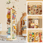 boîte rangement poupées transparente rose clair moderne enfant jouet organizer storage tube DIY