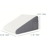coussin wedge mousse mémoire forme triangle blanc gris antistatique anti ronflement contemporain minimaliste literie