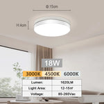 plafonnier led moderne blanc économique facile.surface encastrée interrupteur tactileflux lumineux 249 2000w