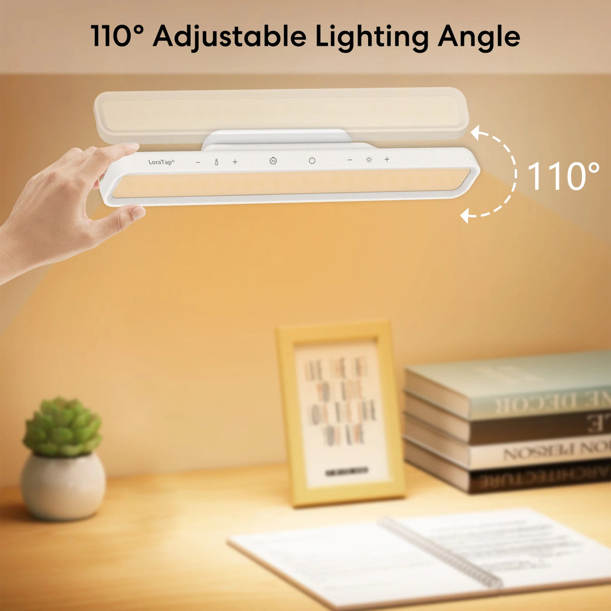 lampe led blanc moderne minimaliste réglage luminosité température couleur rechargeable tactile