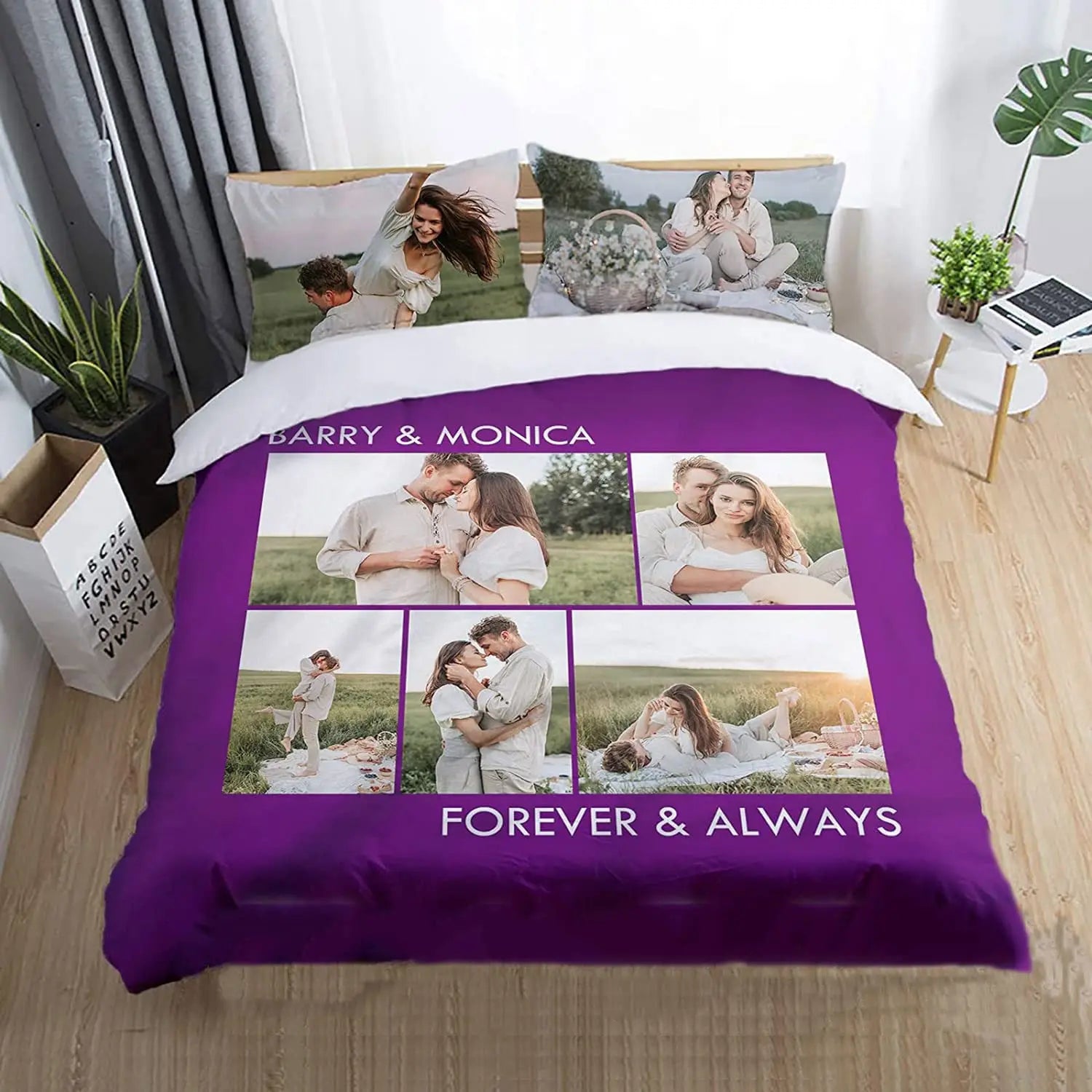 Housse de couette personnalisée 3D avec photo imprimée sur tissu
