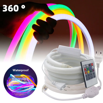 Bande lumineuse LED néon 20m flexible IP67 blanc chaud