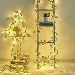 guirlande lumineuse feuilles vertes décoration extérieure noël mariage jardin led auto adhesive