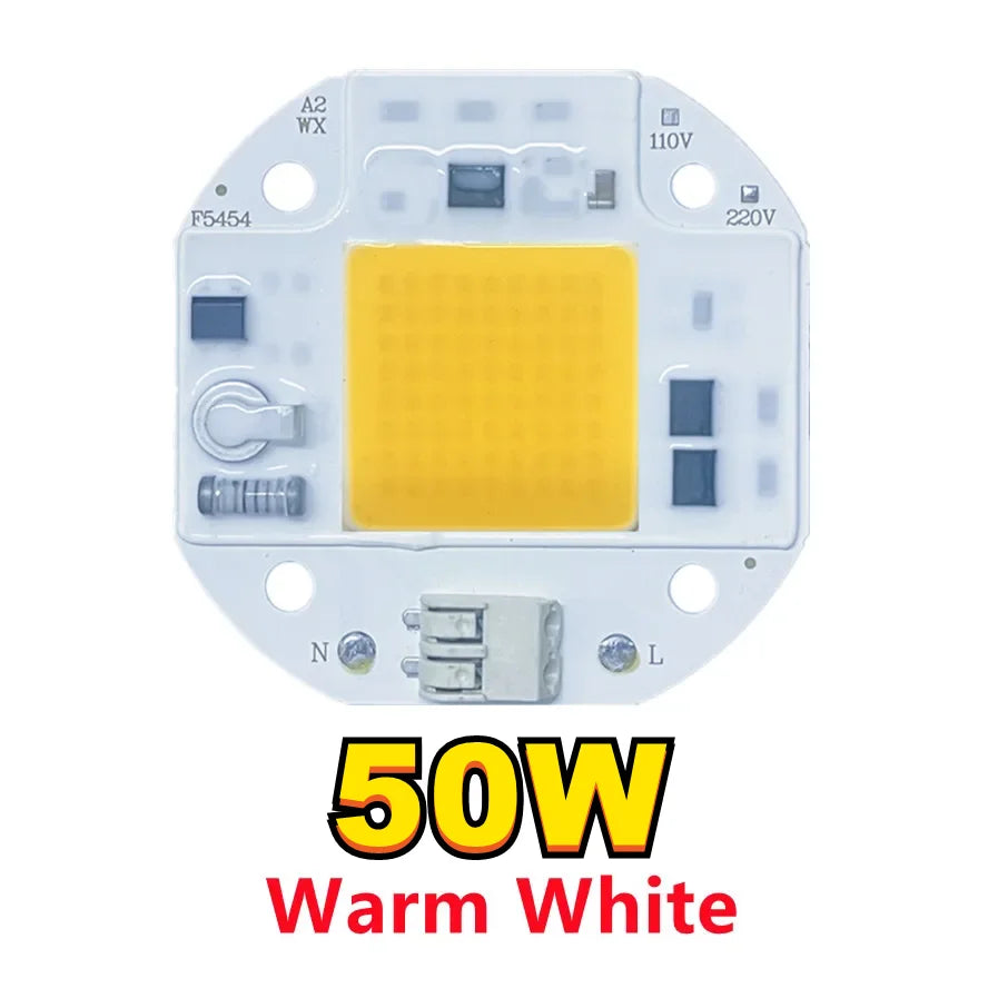 Chip LED COB 50W 70W 100W blanc orange full spectrum connecteurs solderless modernes