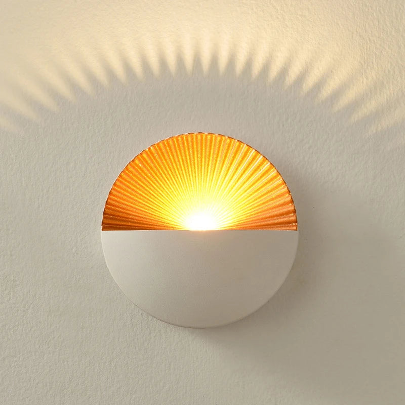 lampe murale moderne blanc orange rayures horizontales ip65 led éclairage mural fixe hydrofuge
