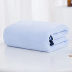 serviette bain absorbante séchage rapide gris rose microfibre corail fleec uni moderne large