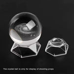 présentoir transparent support présentation acrylique facettes géométriques moderne boule clip base décoration