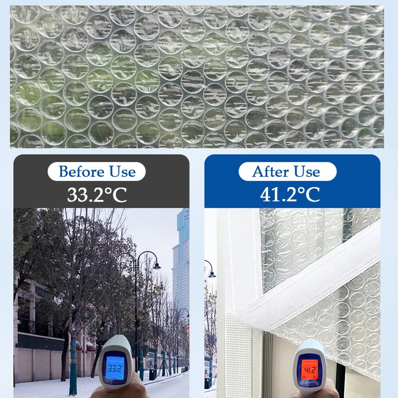 film thermique transparent perforé double couche détachable coupe vent hiver moderne velcro blanc