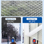 film thermique transparent perforé double couche détachable coupe vent hiver moderne velcro blanc