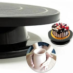tourne disque rotatif noir anti dérapant sculpture céramique argile décoration gâteau DIY moderne