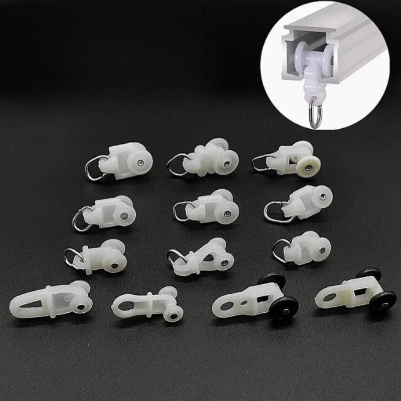 anneau métallique rondelle plastique clips rideau blanc noir rail rideau