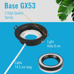 éclairage led spot noir encastrable moderne gx53 plafonnier salon cuisine entrée