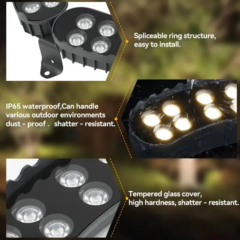 projecteurs extérieurs ip65 led spots aluminium noir éclairage paysager moderne étanches 265v fixations