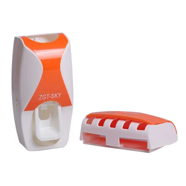 distributeur dentifrice porte brosse dents anti poussière support rangement mural accessoire salle bain moderne