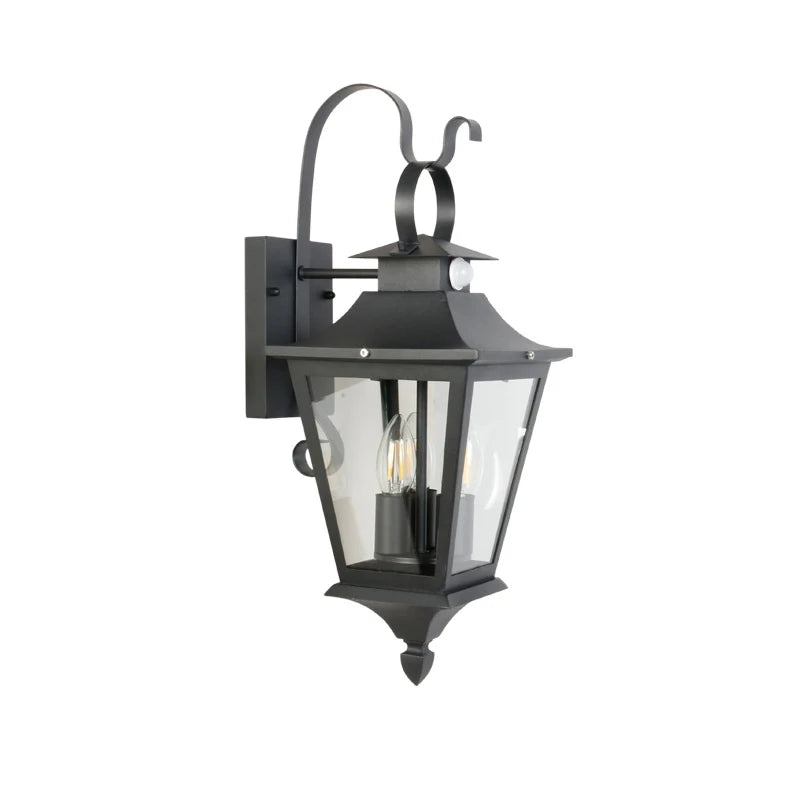 lampe murale classique élégant verre transparent noir éclairage quotidien chambre salle bains entree étude