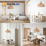 lampe suspendue tressée moderne rustique 60cm 80cm eyelets natural bois