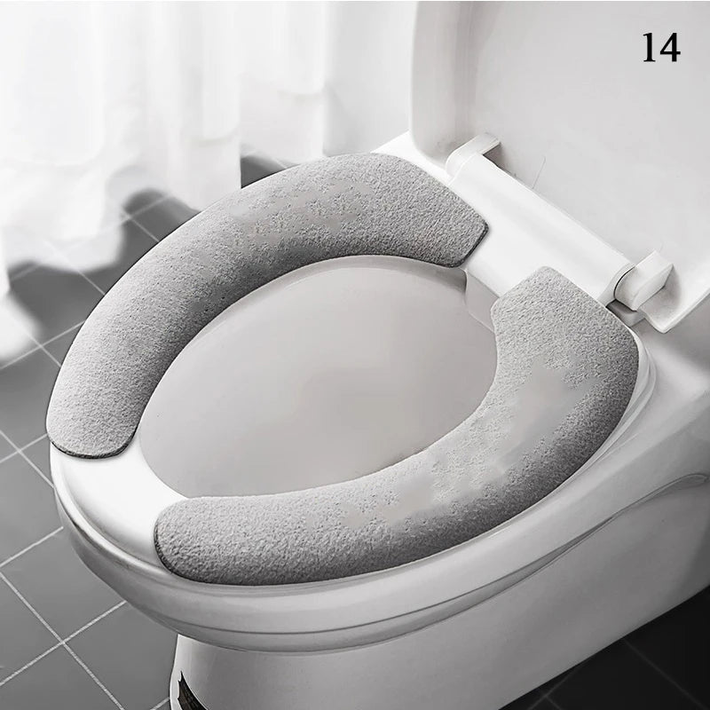 coussin toilette velours adhésif réutilisable lavable confortable jaune gris orange bleu rose violet