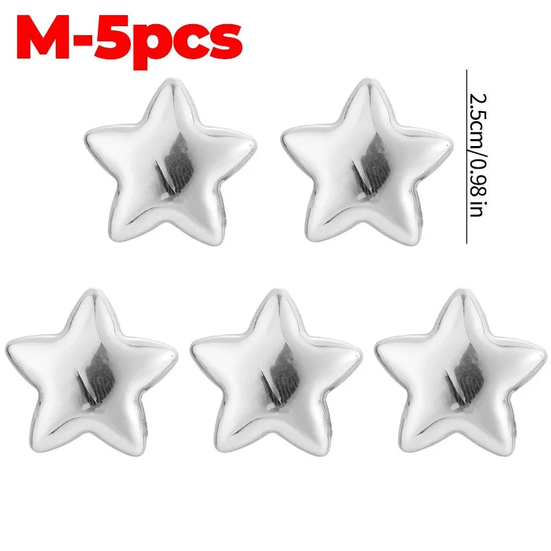 aimants étoiles argentés modernes support photo notes tableau blanc fixations murales DIY