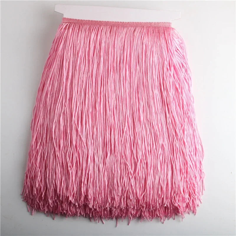franges dentelle polyester jupe danse latine decoration partie moderne rouge noir vert bleu violet