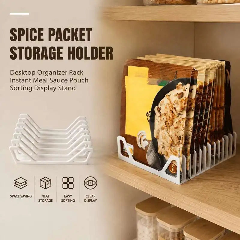 présentoir moderne blanc porte sacs condiments texture lisse rangement sauces instantanées