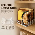 présentoir moderne blanc porte sacs condiments texture lisse rangement sauces instantanées