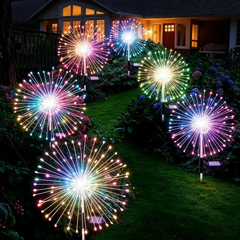 lumières solaires jardin multicolores étoiles modernes autoinstallation étanchesextérieur festive led piquet base solaire