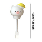 veilleuses nuit animées ours lapin télécommande usb blanc rose moderne enfants chambre