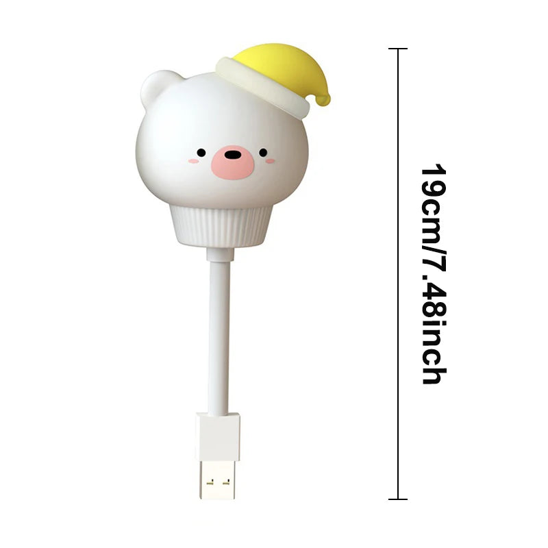 veilleuses nuit animées ours lapin télécommande usb blanc rose moderne enfants chambre