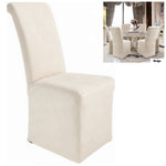 housse chaise banquette velours noir adhésif moderne salle manger unie polyester elasthanne