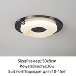 plafonnier led moderne noir blanc rond ondulé opacité éclairage surface tactile minimaliste chambre salon