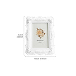 cadre photo décoratif classique floral roses blanc sculpté baroque vintage